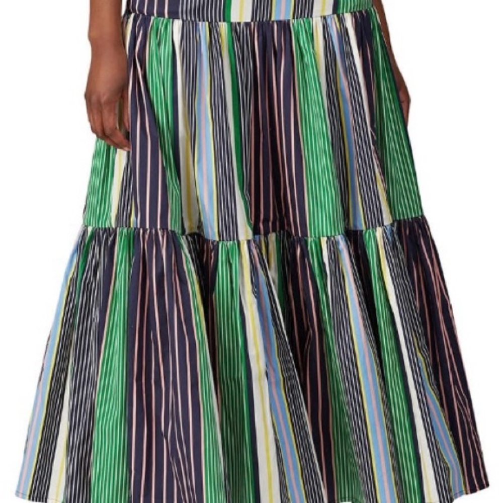 Tory Burch Striped Maxi Tiered Skirt w/ Pockets Sz. XL